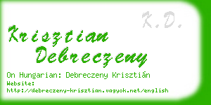 krisztian debreczeny business card